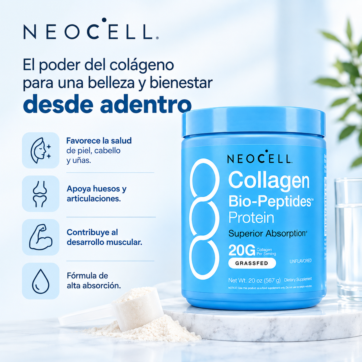 Neocell® - Colágeno Hidrolizado Bio-Péptidos Grassfed