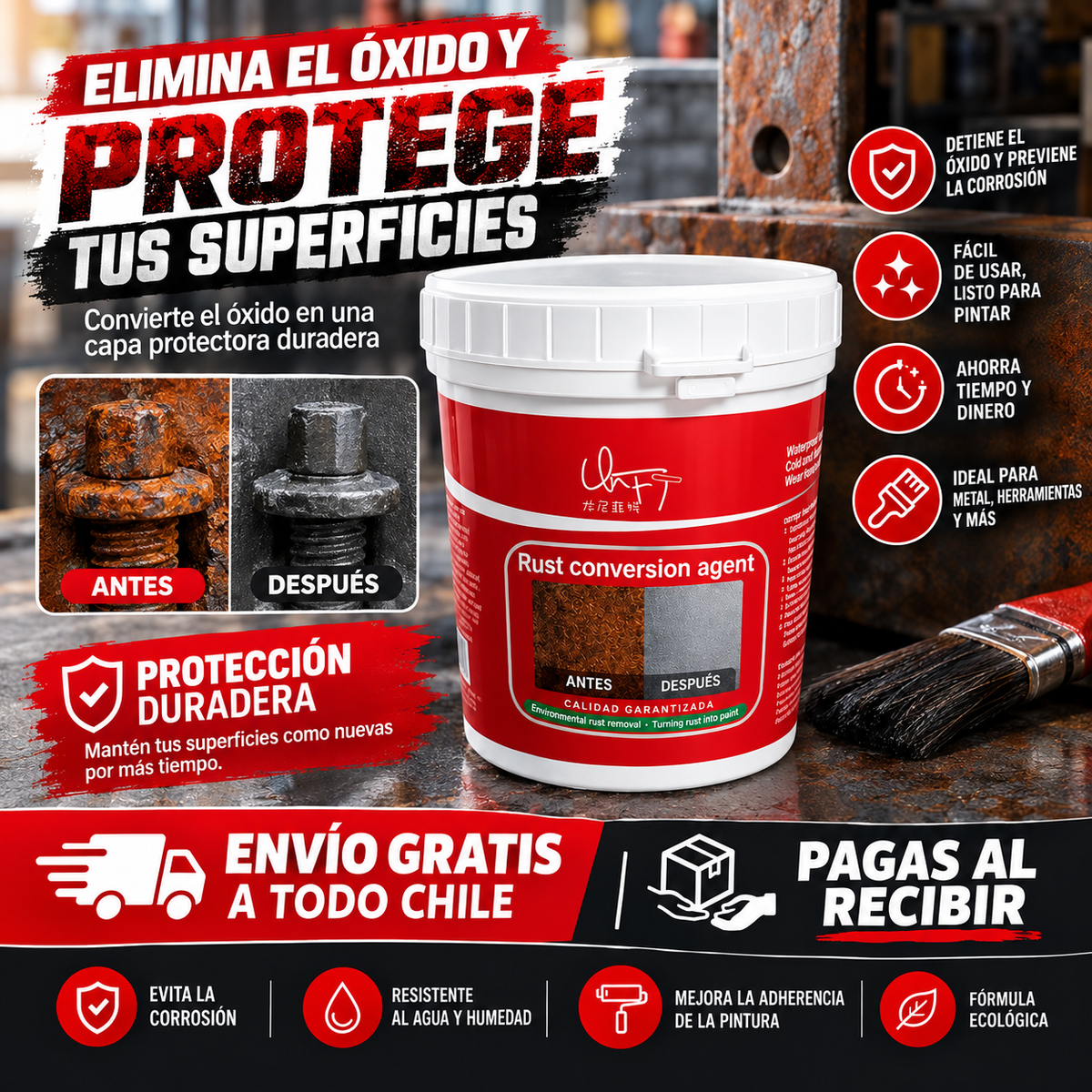 OxiBlack® 1KG - Convierte el Óxido en Pintura