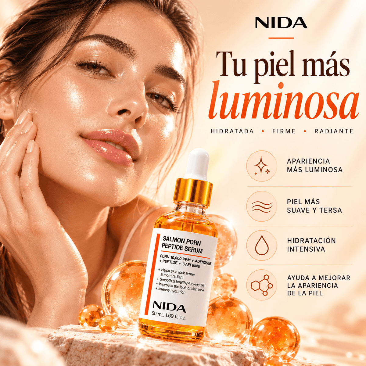 NIDA Sérum PDRN de Salmón + Péptidos 50 ml