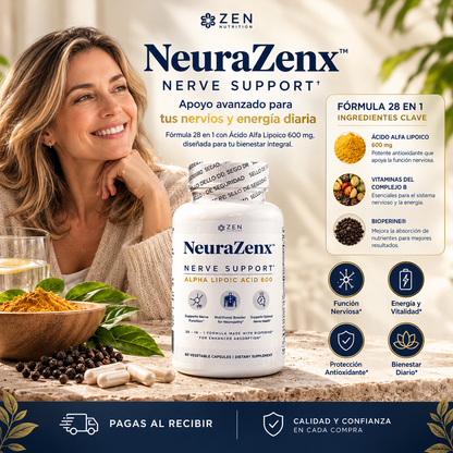 NeuraZenx™ Cápsulas - Alivia la neuropatía desde la raíz