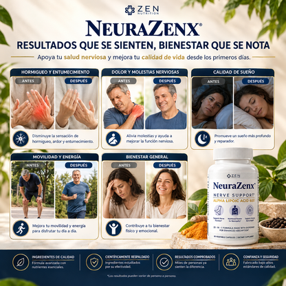 NeuraZenx™ Cápsulas - Alivia la neuropatía desde la raíz